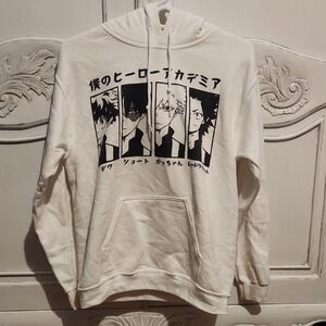 Gildan White Sweatshirt Anime Graphic
